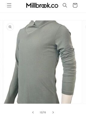 NWT Millbrook perforated women’s sun shirt - seaweed - Medium